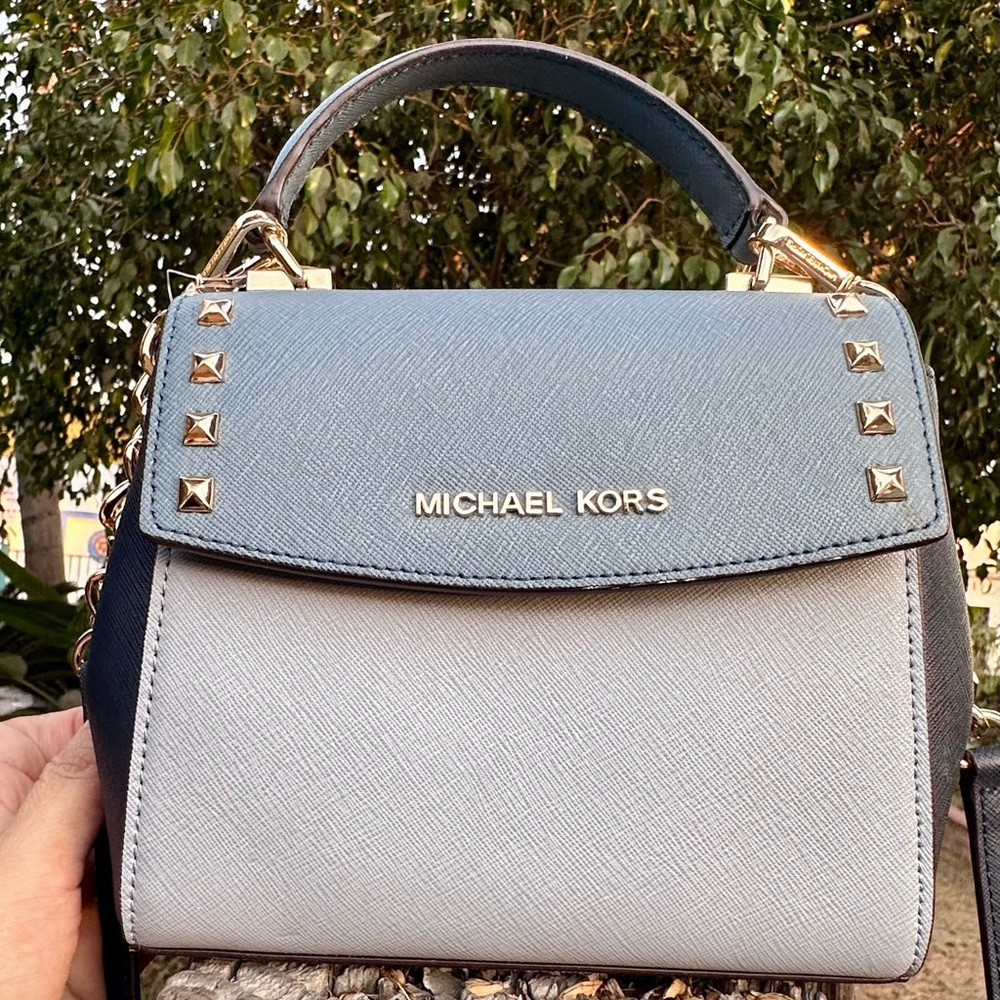 Michael Kors Blue Karla Crossbody - Picture 4 of 15
